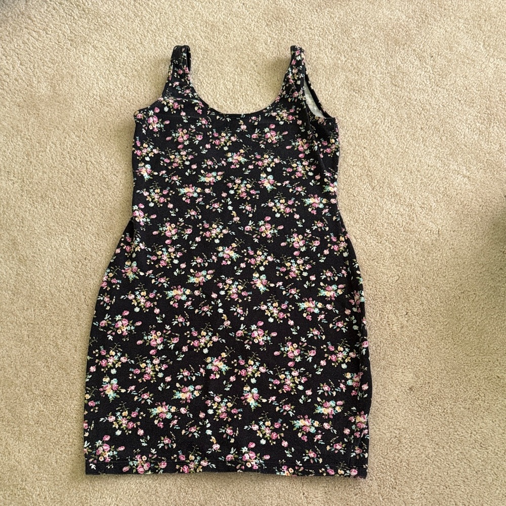 Floral Black Dress